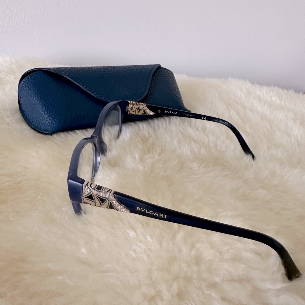 Bulgari Blue and Gold Women's Glasses - Picture 7 of 16
